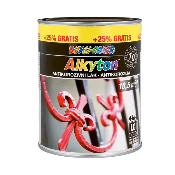 Boja za metal MOTIP DUPLI ALKYTON CRNA MAT 937ML