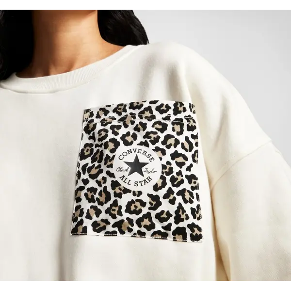 10026099-A02-286 Converse Leopard Crew Sweater