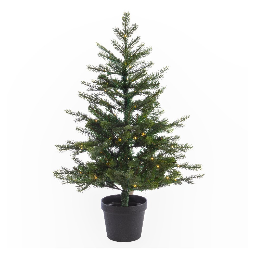 BOR09 90cm Grandis LED u posudi zeleni PE/PVC d63cm 313grančica/80L