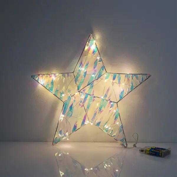 LMP4 LED lampice zvijezda 30L/38x2xh36cm 3AA iris traka WW