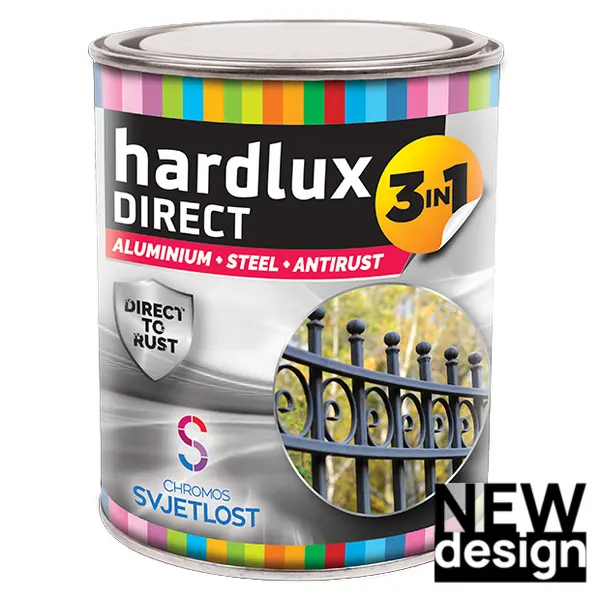 HRDLX32 Boja za metal CHROMOS SVJETLOST HARDLUX 3U1 SIVI RAL 7040 0,75L
